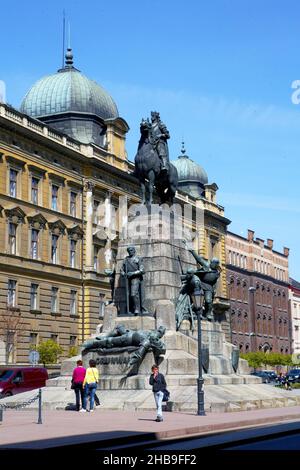 Polonia, Cracovia, Grunwald monumento. Foto Stock
