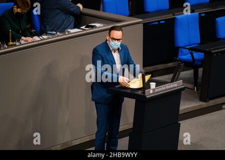 Berlino, Germania. 16th Dic 2021. Martin Reichardt, politico tedesco che rappresenta l'alternativa di partito per la Germania, AFD. (Credit Image: © Ralph Pache/PRESSCOV via ZUMA Press Wire) Foto Stock