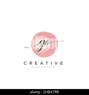 VAI iniziale scrittura minimalista modello di logo geometrico arte vettoriale, Logo per la bellezza del business, moda, e altre arti Illustrazione Vettoriale