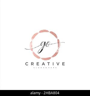 VAI iniziale scrittura minimalista modello di logo geometrico arte vettoriale, Logo per la bellezza del business, moda, e altre arti Illustrazione Vettoriale