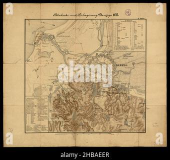 Danzica Mappa, Mappa di Danzica, Mappa di Danzica Vecchia, Mappa di Gdańsk retro, Mappa di Danzica Vecchia, Retro Danzig Plan, Vintage Danzig Plan, Gdansk Download, Gdansk City Foto Stock