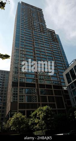 Quartiere benestante Lang Suan aka Soi Langsuan Road Chidlom Bangkok Thailandia Foto Stock