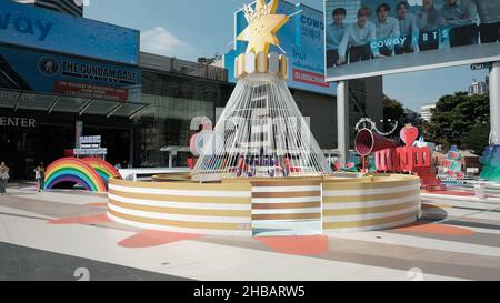 Siam Paragon Siam Center Plaza Natale decorazioni Bangkok Thailandia Foto Stock