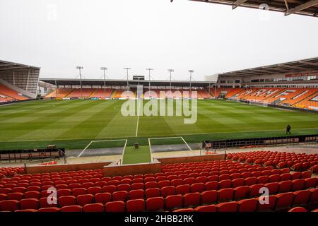 Blackpool, Regno Unito. 18th Dic, 2021. Vista generale di Bloomfield Road, Casa di Blackpool in , il 12/18/2021. (Foto di Craig Thomas/News Images/Sipa USA) Credit: Sipa USA/Alamy Live News Foto Stock