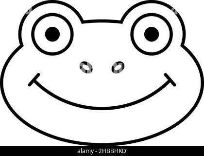 Rana Animal Outline icona vettore Illustrazione Vettoriale