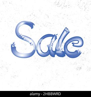 Banner vendita invernale, illustrazione vettoriale con Gradient Mesh, . Illustrazione Vettoriale
