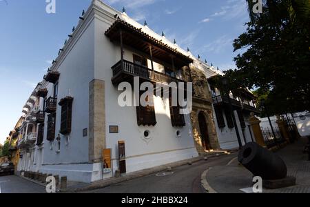 Il Palacio De la Inquisicion a Cartagena, Colombia Foto Stock