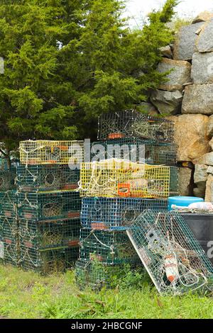 Rockport è una delle città più ricche della costa del Massachusetts. Cape Ann è bello in tutte le stagioni. La pesca dell'aragosta è grande qui. Pigeon Cove. Foto Stock