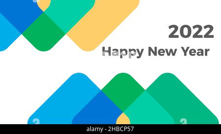 Set di design moderni e minimalisti per poster, concetto di 2022 modelli Felice Anno Nuovo. per banner e social media Illustrazione Vettoriale