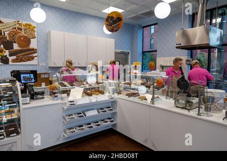 All'interno del Kilwin's Ice Cream Shop a Fort Wayne, Indiana, USA. Foto Stock