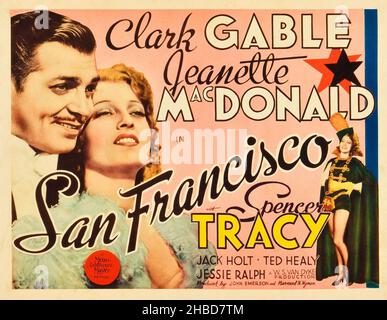CLARK GABLE e JEANETTE MACDONALD a SAN FRANCISCO (1936), diretto da W. S. VAN DYKE. Credito: M.G.M. / Album Foto Stock