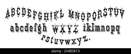 Alfabeto: Script romano, , anonimato (libro modello, ca. 1900), Alphabet: Römische Schrift, Alphabet : écriture romaine Foto Stock
