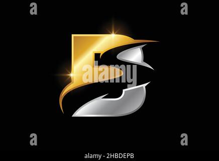 Lettera iniziale B con backspace S o modello vettoriale di progettazione di pathway Logo, simbolo alfabetico grafico per identità aziendale Illustrazione Vettoriale