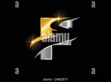 Lettera iniziale F con backspace S o modello vettoriale di progettazione di pathway Logo, simbolo alfabetico grafico per identità aziendale Illustrazione Vettoriale