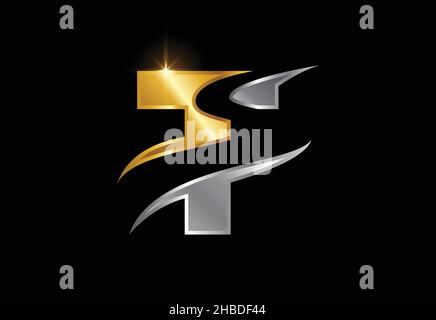 Lettera iniziale T con backspace S o modello vettoriale di progettazione di pathway Logo, simbolo alfabetico grafico per identità aziendale Illustrazione Vettoriale