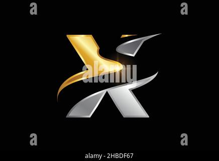 Lettera iniziale X con backspace S o modello vettoriale di progettazione di pathway Logo, simbolo alfabetico grafico per identità aziendale Illustrazione Vettoriale