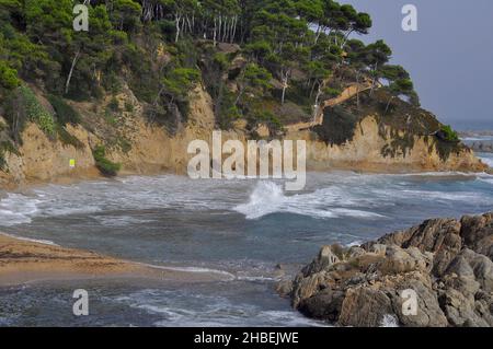 Cami de la ronda sentiero costiero Costa Brava Catalunya Spagna Foto Stock