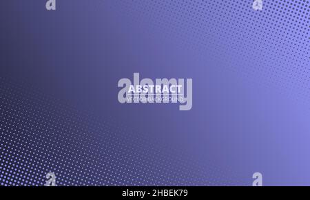 Gradiente halftone astratto molto peri sfondo. Sfondo viola di stile cartoon con mezzitoni. Illustrazione vettoriale colore di tendenza dell'anno 2022 Illustrazione Vettoriale