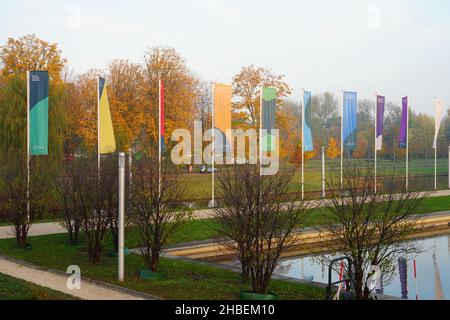 ROTTERDAM, PAESI BASSI -12 NOV 2021- Vista dell'Università Erasmus di Rotterdam, Paesi Bassi. Foto Stock