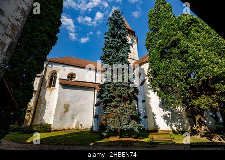 La chiesa del castello di Prejmer in Romania Foto Stock