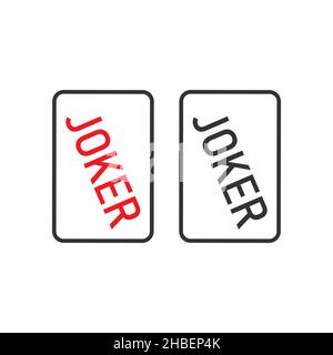 Carte da gioco Jokers vettore set. Segni vincenti del poker. Illustrazione Vettoriale