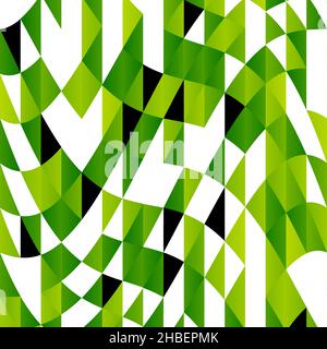 Arte astratta sfondo vettoriale geometrico di colore verde Illustrazione Vettoriale