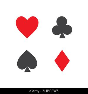 Abito di carte da gioco vettore isolato su sfondo bianco Illustrazione Vettoriale