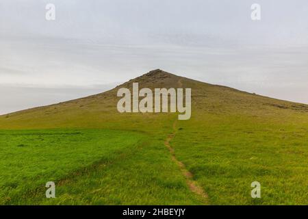 Le croci di KogunarhollPer l'idea di erigere le croci è di ricordare le vittime del traffico e ricordare ai viaggiatori i pericoli di Sudurlandsveg Foto Stock