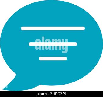 Immagine vettoriale dell'icona a bolla vocale isolata su sfondo bianco Illustrazione Vettoriale