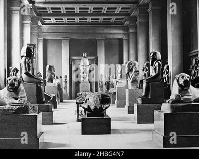 Sala Egizia, Museo britannico, periodo vittoriano Foto Stock