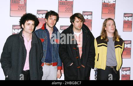 I vaccini arrivano agli Arrivi NME Awards alla Brixton Academy 02 di Londra Foto Stock