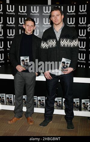 Jamie Bell e Channing Tatum al The Eagle Photocall a Waterstone's, Piccadilly, Londra Foto Stock