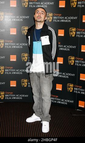 Adam Deacon, attore candidato all'Orange British Academy Film Awards Orange Star Rising al BAFTA di Londra il 11,2012 gennaio. Foto Stock