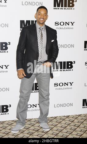 Will Smith partecipa al Cast Photocall per il lancio britannico di Men in Black presso il Dorchester Hotel di Londra il 16 maggio 2012. Foto Stock