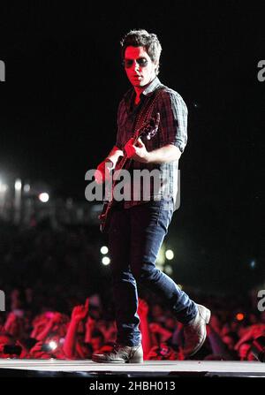 Kelly Jones della Stereophonics si esibisce sul palco al BT London Live Opening Ceremony Concert presso Hyde Park di Londra. Foto Stock