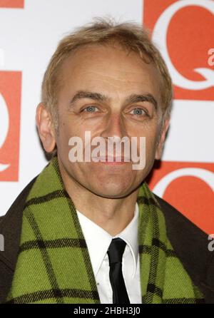 Karl Hyde di Underworld arriva al Q Awards al Grosvenor Hotel di Londra. Foto Stock
