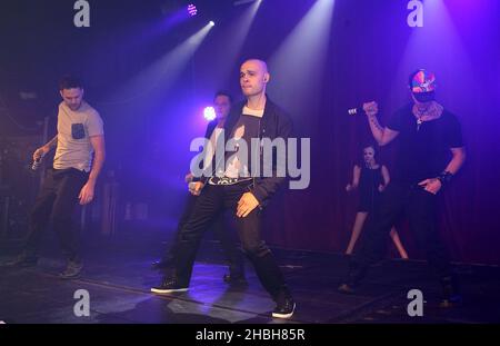 Scott Robinson, Richie Neville, Sean Conlon, ABZ Love of Five celebrano la Grande riunione e si esibiscono al G-A-Y Heaven di Londra. Foto Stock