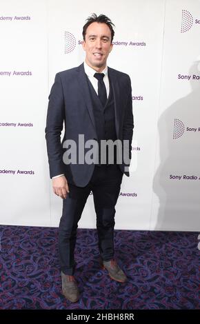 Christian o'Connell partecipa ai Sony radio Academy Awards al Grosvenor House Hotel di Londra. Foto Stock