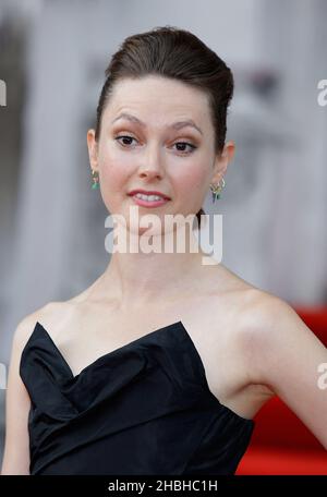 Lydia Wilson partecipa alla prima mondiale del tempo a Somerset House a Londra. Foto Stock