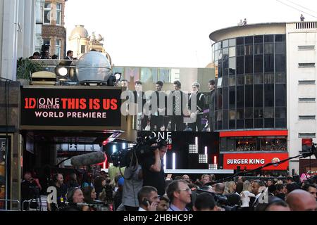 Una direzione 'This is US' World Premiere vista generale all'Empire, Leicester Square a Londra. Foto Stock