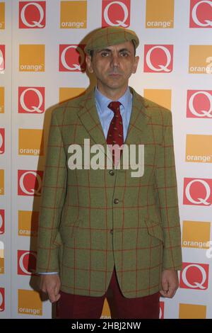 Kevin Rowland di Dexy's Midnight Runners al Q Awards tenutosi presso il Park Lane Hotel di Londra. Foto Stock