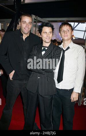 Muse alle prove per i Brit Awards 2004. Foto Stock