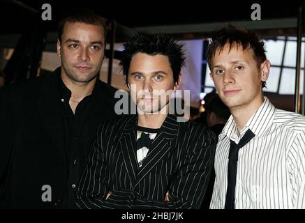 Muse alle prove per i Brit Awards 2004. Foto Stock