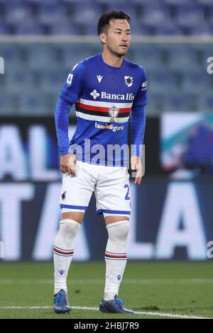 Genova, Italia. 19th Dic 2021. Maya Yoshida (UC Sampdoria) durante UC Sampdoria vs Venezia FC, Campionato italiano di calcio A a Genova, Italia, Dicembre 19 2021 credito: Agenzia fotografica indipendente/Alamy Live News Foto Stock