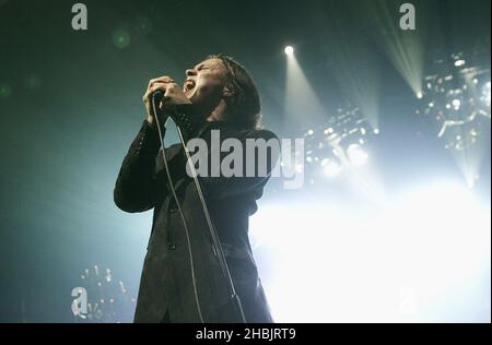 Ville valo della band goth-rock finlandese HIM. Foto Stock