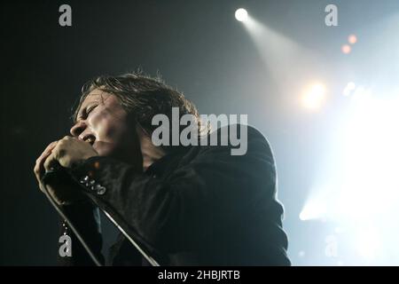 Ville valo della band goth-rock finlandese HIM. Foto Stock