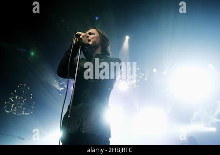 Ville valo della band goth-rock finlandese HIM. Foto Stock