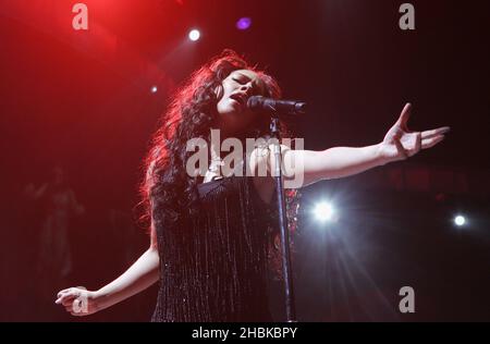 Alicia Keys suona alla 02 Arena di Londra Foto Stock