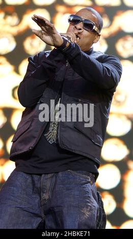 Jay Z titoli il primo giorno del Wireless Festival O2 ad Hyde Park, Londra. Foto Stock