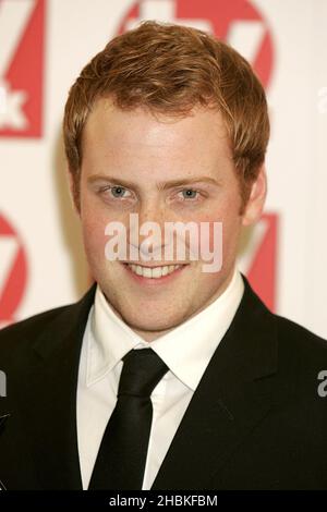 Charlie Clements al TV Quick e TV Choice Awards 2008, al Dorchester, Park Lane, Londra. Foto Stock